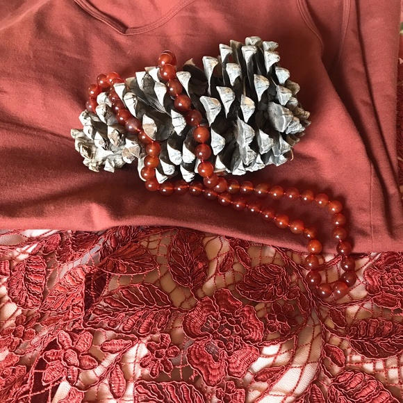 CARNELIAN BEADED NECKLACE Knotted & Well-Matched Premium Beads 27” Long … - Picture 2 of 7